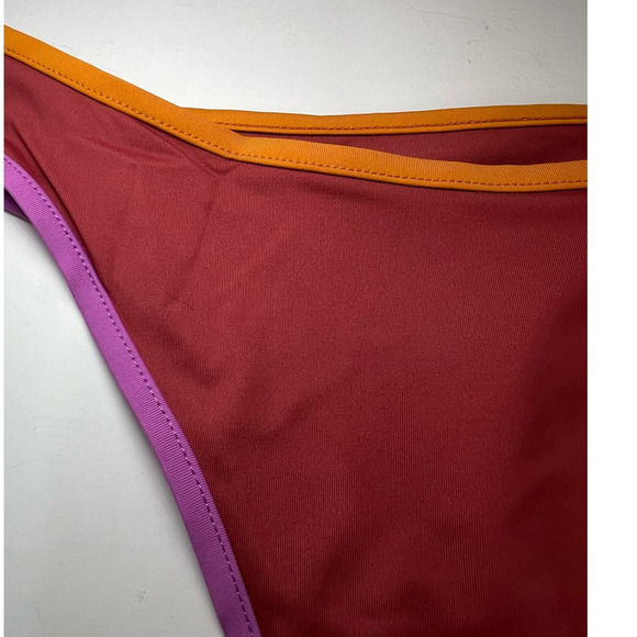 NWT Stone Fox Swim Moon Bikini Bottom, Thong, Color Block Resort Combo, size XL - Picture 4 of 16